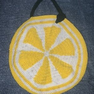 Reusable Crochet Lemon Bag!